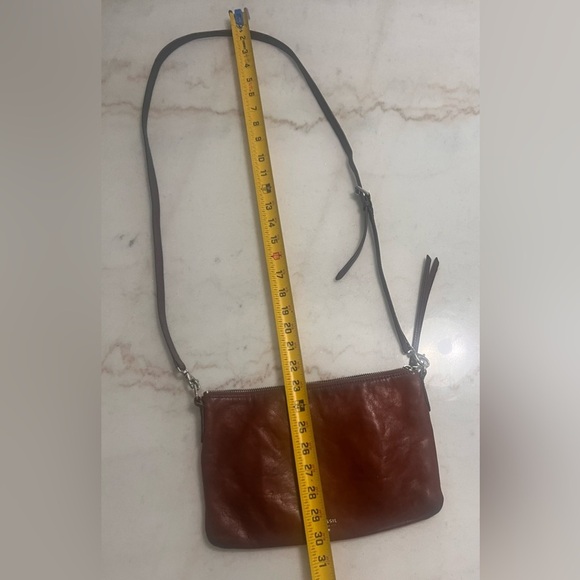 Fossil Soft Tan Leather Toaster Adjustable Strap Crossbody Bag Handbag Purse - Picture 14 of 14